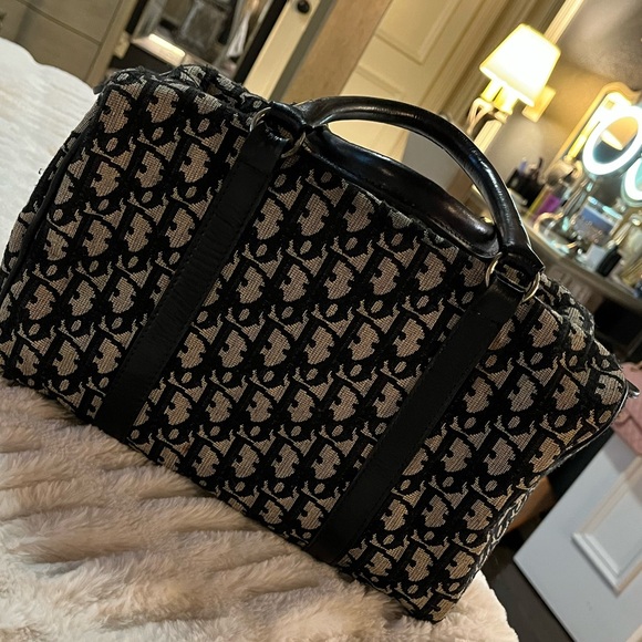 Dior Handbags - Vintage Blue and Tan monogram DIOR Bag 💖💖💖💖